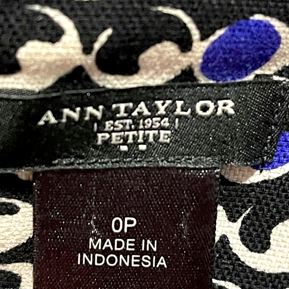 Ann Taylor Petite Black, White, Blue Skirt - Picture 9 of 13